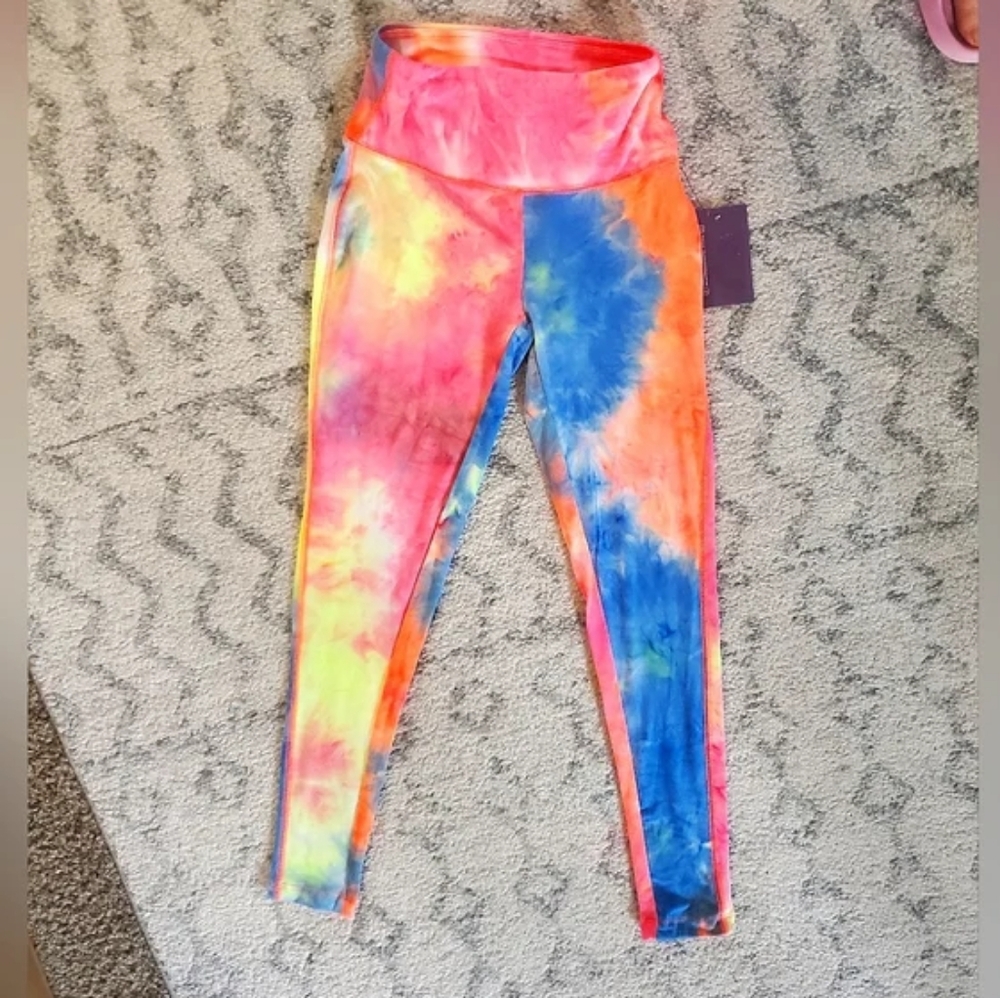 Buttery Soft Colorful Tie-Dye Womans High Rise Boutique Leggings NWT
